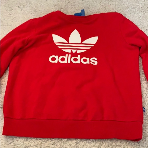 adidas Sweaters - Adidas red crew neck